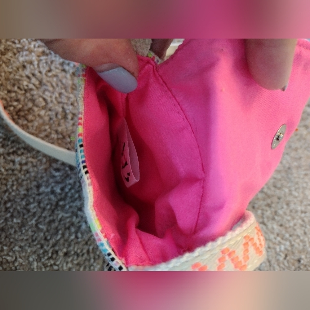 America & Beyond Shaggy Boho Colorful Woven Mini Shoulder Bag - Picture 7 of 13